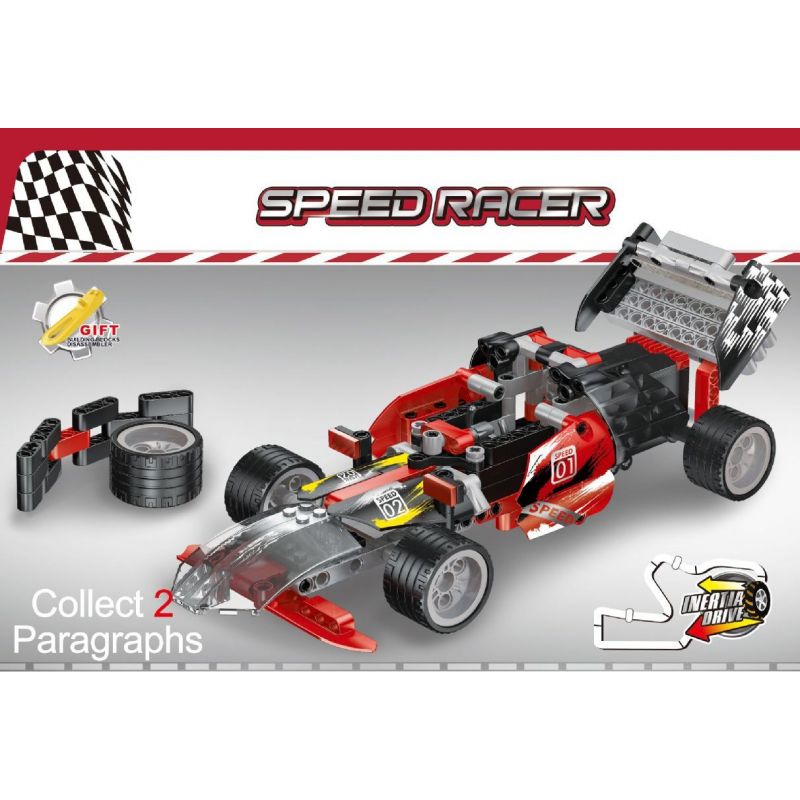 QIZHILE 6047-1 6047-2 non  QUÁN TÍNH bộ đồ chơi xếp lắp ráp ghép mô hình  SPEED RACER Kỹ Thuật Công Nghệ Cao Mô Hình Phương Tiện 402 khối