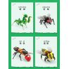 Kazi KY80040 80040 MINGDI LEIBAO K0375 0375 non  HỌ CÔN TRÙNG 8 MẪU BỌ NGỰA RUỒI KIẾN ONG CHUỒN ĐOM ĐÓM RÙA ỐC SÊN bộ đồ chơi xếp lắp ráp ghép mô hình Creator INSECT Sáng Tạo 692 khối