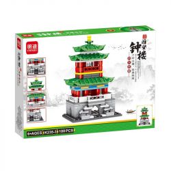 MINGDI K235 non  4 KIỂU KIẾN ?​TRÚC CỔ ĐIỂN bộ đồ chơi xếp lắp ráp ghép mô hình Buildings 751 khối