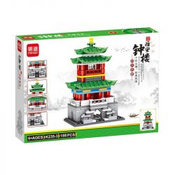 MINGDI K235 non  4 KIỂU KIẾN ?​TRÚC CỔ ĐIỂN bộ đồ chơi xếp lắp ráp ghép mô hình Buildings 751 khối