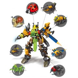 Kazi KY80040 80040 MINGDI LEIBAO K0375 0375 non  HỌ CÔN TRÙNG 8 MẪU BỌ NGỰA RUỒI KIẾN ONG CHUỒN ĐOM ĐÓM RÙA ỐC SÊN bộ đồ chơi xếp lắp ráp ghép mô hình Creator INSECT Sáng Tạo 692 khối