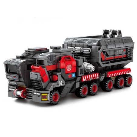 SEMBO 107029 non  CN114 VAN. bộ đồ chơi xếp lắp ráp ghép mô hình The Wandering Earth THE WANDERING EARTH CARGO TRUCK-TRANSPORT Lưu Lạc Địa Cầu 748 khối