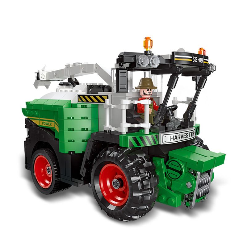 JIESTAR 57002 non Lego MÁY THU HOẠCH ĐỒNG CỎ bộ đồ chơi xếp lắp ráp ghép mô hình 392 khối