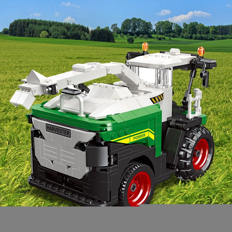 JIESTAR 57002 non  MÁY THU HOẠCH ĐỒNG CỎ bộ đồ chơi xếp lắp ráp ghép mô hình 392 khối