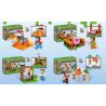 ZHEGAO QL0573 0573 non  DÂN LÀNG KHOAN PHÒNG THỦ 8 bộ đồ chơi xếp lắp ráp ghép mô hình Minecraft CUBE WORLD Game Xây Dựng