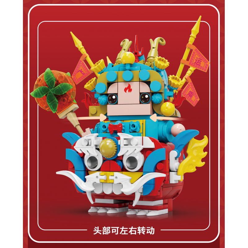 KAIDO KD99005-1 99005-1 non  XU HƯỚNG CẦU MAY TOÀN QUỐC KHOE THỎ ĐẠI THẦN CHÚA bộ đồ chơi xếp lắp ráp ghép mô hình Chinese Traditional Festivals Lễ Hội Cổ Truyền