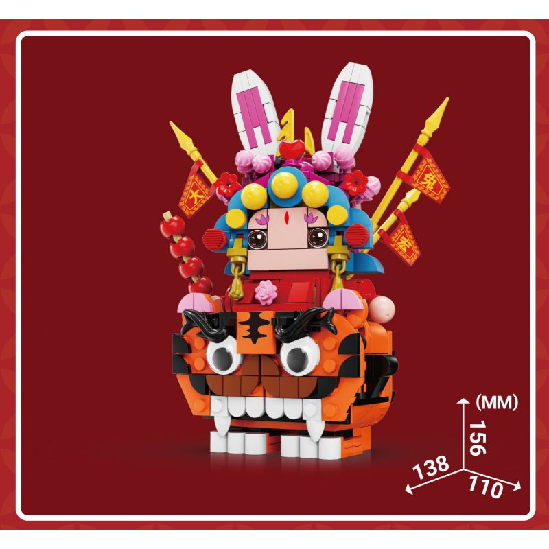 KAIDO KD99005-1 99005-1 non  XU HƯỚNG CẦU MAY TOÀN QUỐC KHOE THỎ ĐẠI THẦN CHÚA bộ đồ chơi xếp lắp ráp ghép mô hình Chinese Traditional Festivals Lễ Hội Cổ Truyền