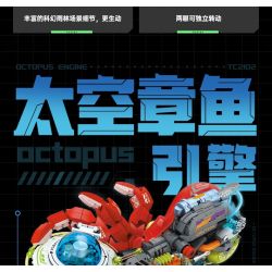 TOPTOY TC2102 2102 non  SÁNG TẠO CƠ KHÍ ĐỘNG BẠCH TUỘC KHÔNG GIAN bộ đồ chơi xếp lắp ráp ghép mô hình MK.T03