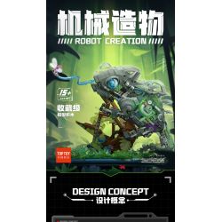 TOPTOY TC2101 2101 non  SÁNG TẠO CƠ KHÍ THỂ TẮC KÈ HOA NEON bộ đồ chơi xếp lắp ráp ghép mô hình MK.T02