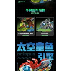 TOPTOY TC2101 2101 non  SÁNG TẠO CƠ KHÍ THỂ TẮC KÈ HOA NEON bộ đồ chơi xếp lắp ráp ghép mô hình MK.T02