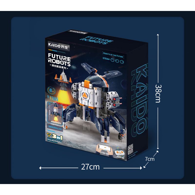 KAIDO KD99001 99001 non  TÊN LỬA ROBOT CĂN CỨ CHAOCHUANG XINGPIN 3IN1 bộ đồ chơi xếp lắp ráp ghép mô hình  FUTURE ROBOTS Kỹ Thuật Công Nghệ Cao Mô Hình Phương Tiện