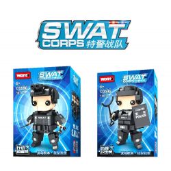 WOMA C0596 0596 non  ĐỘI CẢNH SÁT ĐẶC BIỆT 4 ĐIỀU TRA VIÊN HÀNH ĐỘNG KẺ TẤN CÔNG CHỐNG CHÁY NỔ CHỈ HUY SNIPER bộ đồ chơi xếp lắp ráp ghép mô hình Swat Special Force SWAT CORPS Đặc Nhiệm 745 khối