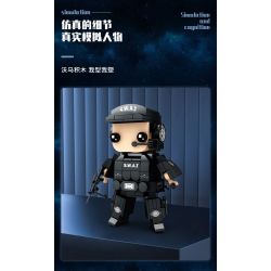 WOMA C0596 0596 non  ĐỘI CẢNH SÁT ĐẶC BIỆT 4 ĐIỀU TRA VIÊN HÀNH ĐỘNG KẺ TẤN CÔNG CHỐNG CHÁY NỔ CHỈ HUY SNIPER bộ đồ chơi xếp lắp ráp ghép mô hình Swat Special Force SWAT CORPS Đặc Nhiệm 745 khối