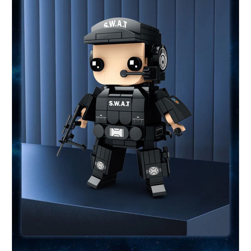 WOMA C0596 0596 non  ĐỘI CẢNH SÁT ĐẶC BIỆT 4 ĐIỀU TRA VIÊN HÀNH ĐỘNG KẺ TẤN CÔNG CHỐNG CHÁY NỔ CHỈ HUY SNIPER bộ đồ chơi xếp lắp ráp ghép mô hình Swat Special Force SWAT CORPS Đặc Nhiệm 745 khối