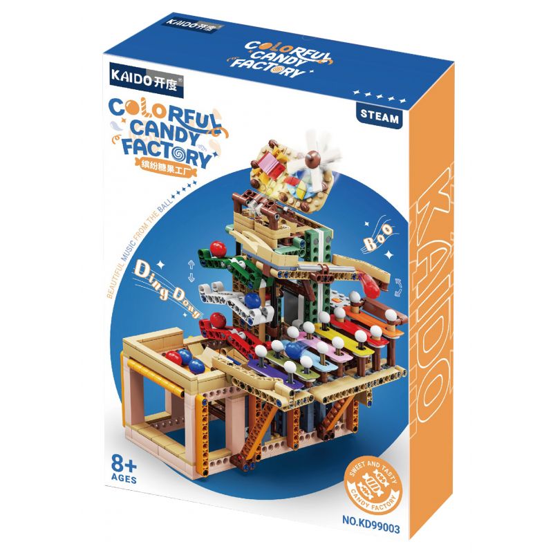 KAIDO KD99003 99003 non  NHÀ MÁY KẸO ĐẦY MÀU SẮC bộ đồ chơi xếp lắp ráp ghép mô hình  COLORFUL CANDY FACTORY Kỹ Thuật Công Nghệ Cao Mô Hình Phương Tiện 695 khối