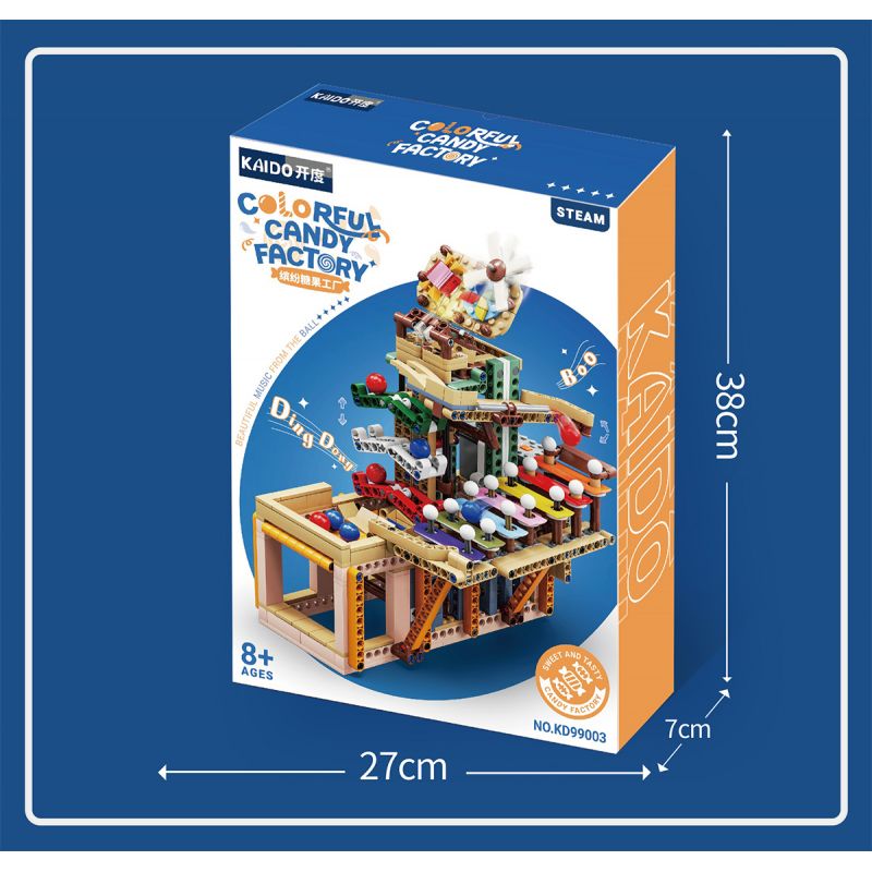 KAIDO KD99003 99003 non  NHÀ MÁY KẸO ĐẦY MÀU SẮC bộ đồ chơi xếp lắp ráp ghép mô hình  COLORFUL CANDY FACTORY Kỹ Thuật Công Nghệ Cao Mô Hình Phương Tiện 695 khối