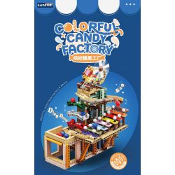 KAIDO KD99003 99003 non  NHÀ MÁY KẸO ĐẦY MÀU SẮC bộ đồ chơi xếp lắp ráp ghép mô hình  COLORFUL CANDY FACTORY Kỹ Thuật Công Nghệ Cao Mô Hình Phương Tiện 695 khối