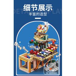 KAIDO KD99003 99003 non  NHÀ MÁY KẸO ĐẦY MÀU SẮC bộ đồ chơi xếp lắp ráp ghép mô hình  COLORFUL CANDY FACTORY Kỹ Thuật Công Nghệ Cao Mô Hình Phương Tiện 695 khối