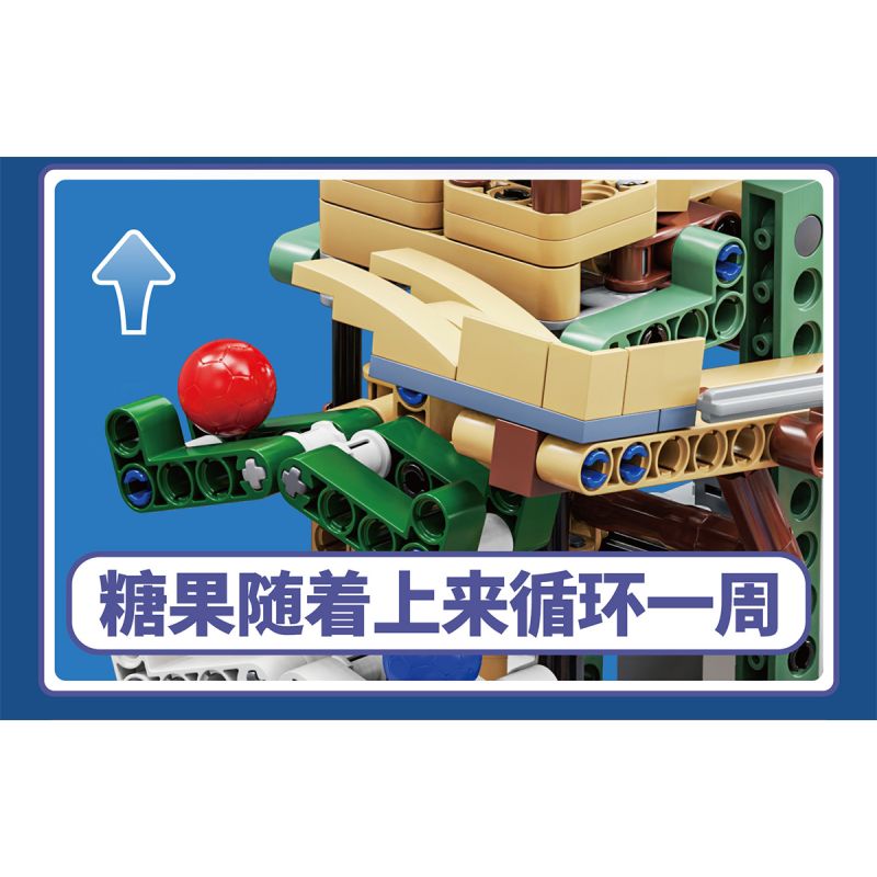 KAIDO KD99003 99003 non  NHÀ MÁY KẸO ĐẦY MÀU SẮC bộ đồ chơi xếp lắp ráp ghép mô hình  COLORFUL CANDY FACTORY Kỹ Thuật Công Nghệ Cao Mô Hình Phương Tiện 695 khối