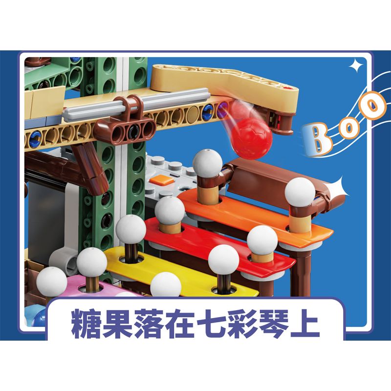 KAIDO KD99003 99003 non  NHÀ MÁY KẸO ĐẦY MÀU SẮC bộ đồ chơi xếp lắp ráp ghép mô hình  COLORFUL CANDY FACTORY Kỹ Thuật Công Nghệ Cao Mô Hình Phương Tiện 695 khối