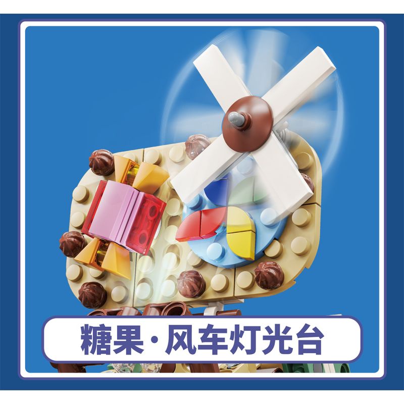 KAIDO KD99003 99003 non  NHÀ MÁY KẸO ĐẦY MÀU SẮC bộ đồ chơi xếp lắp ráp ghép mô hình  COLORFUL CANDY FACTORY Kỹ Thuật Công Nghệ Cao Mô Hình Phương Tiện 695 khối