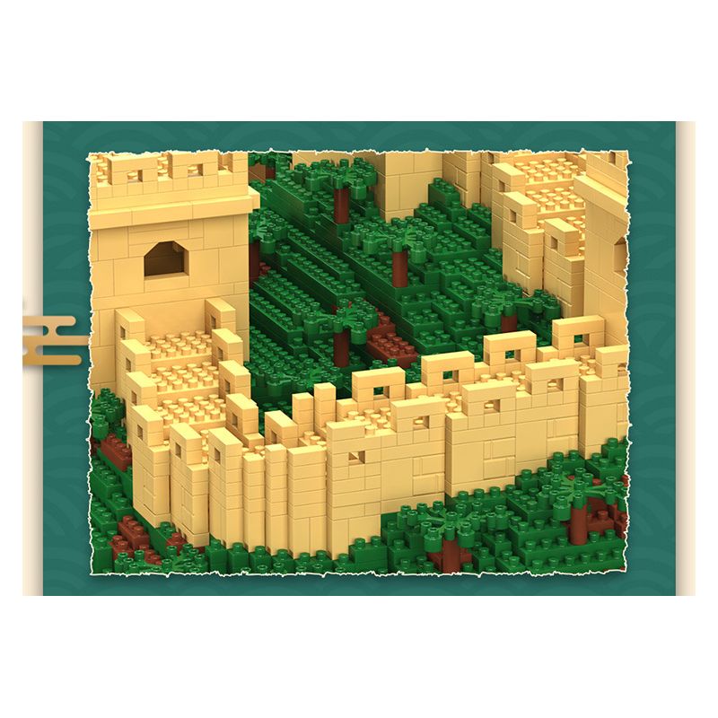 MOYU BLOCK MY92005 92005 non  VẠN LÝ TRƯỜNG THÀNH GIA DỤC QUAN bộ đồ chơi xếp lắp ráp ghép mô hình Buildings THE GREAT WALL 4923 khối