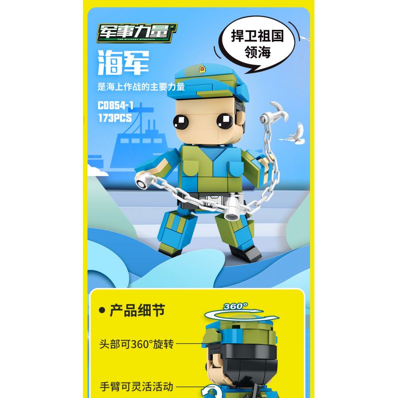 WOMA C0854 0854 non  QUYỀN LỰC QUÂN SỰ 4 HẢI ĐỘI KHÔNG LƯỢNG ĐẶC BIỆT bộ đồ chơi xếp lắp ráp ghép mô hình Military Army THE MILITARY STRENGTH Quân Sự Bộ Đội 732 khối