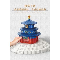 MOYU BLOCK MY92005 92005 non  PHÒNG CẦU NGUYỆN THIÊN ĐÀN bộ đồ chơi xếp lắp ráp ghép mô hình Buildings 3876 khối