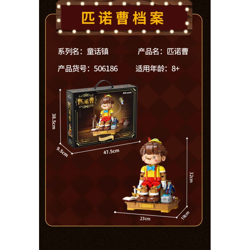 WEKKI 506186 non  NGÀY XỬA XƯA PINOCCHIO bộ đồ chơi xếp lắp ráp ghép mô hình Creator Expert FAIRY TALE TOWN PINOCCHIO Chuyên Gia Sáng Tạo