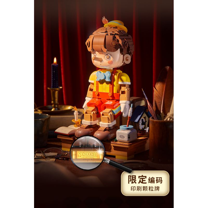 WEKKI 506186 non  NGÀY XỬA XƯA PINOCCHIO bộ đồ chơi xếp lắp ráp ghép mô hình Creator Expert FAIRY TALE TOWN PINOCCHIO Chuyên Gia Sáng Tạo