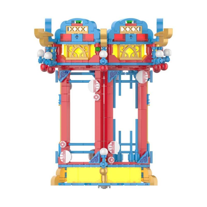 JAKI JK1188 1188 non  THỦY TRIỀU QUỐC GIA ĐI BỘ ĐÈN NGỰA bộ đồ chơi xếp lắp ráp ghép mô hình DIY MUSIC BOX 641 khối