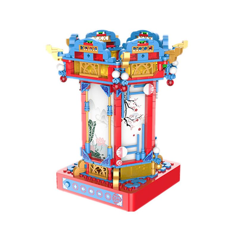 JAKI JK1188 1188 non  THỦY TRIỀU QUỐC GIA ĐI BỘ ĐÈN NGỰA bộ đồ chơi xếp lắp ráp ghép mô hình DIY MUSIC BOX 641 khối