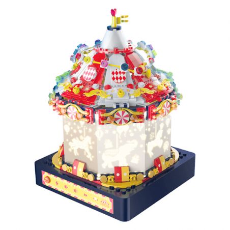 JAKI JK1366 1366 non  CÔNG VIÊN GIẢI TRÍ STARLIGHT bộ đồ chơi xếp lắp ráp ghép mô hình DIY MUSIC BOX 648 khối