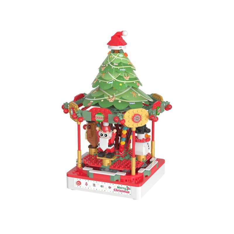 JAKI JK1365 1365 non  KHUC HAT VA ĐIỆU MUA bộ đồ chơi xếp lắp ráp ghép mô hình DIY MUSIC BOX CHRISTMAS FIESTA 543 khối