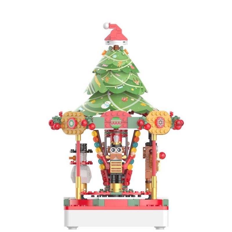 JAKI JK1365 1365 non  KHUC HAT VA ĐIỆU MUA bộ đồ chơi xếp lắp ráp ghép mô hình DIY MUSIC BOX CHRISTMAS FIESTA 543 khối