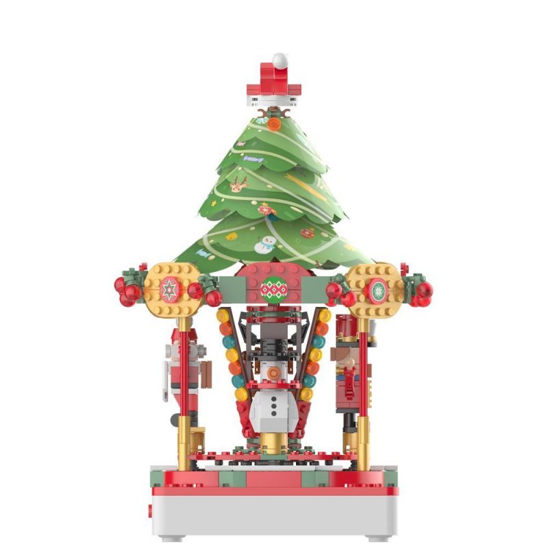 JAKI JK1365 1365 non  KHUC HAT VA ĐIỆU MUA bộ đồ chơi xếp lắp ráp ghép mô hình DIY MUSIC BOX CHRISTMAS FIESTA 543 khối