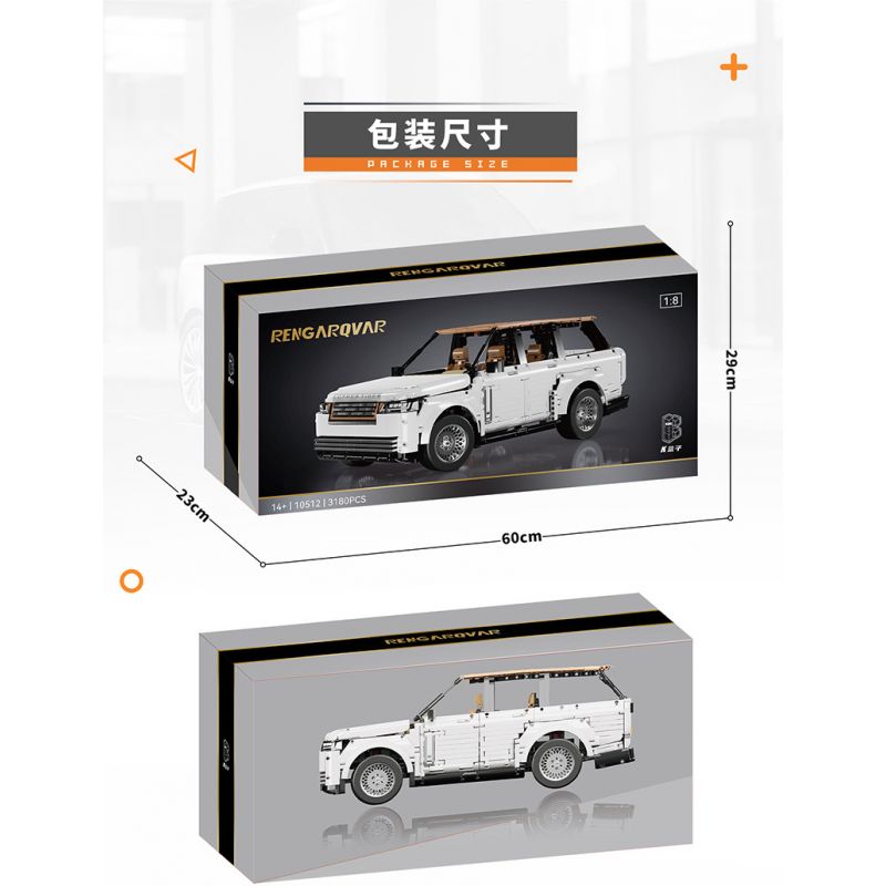 SHARP MODEL JIMU LIANGPIN 10512 non  LAND ROVER RANGE tỷ lệ 1:8 bộ đồ chơi xếp lắp ráp ghép mô hình  RANGE ROVER Kỹ Thuật Công Nghệ Cao Mô Hình Phương Tiện 3180 khối