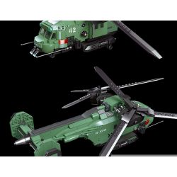 JIESTAR 58008 non  MÁY BAY TRỰC THĂNG CÁNH QUẠT ĐÔI bộ đồ chơi xếp lắp ráp ghép mô hình Computer Games TWIN-ROTOR HELICOPTER Trò Chơi 705 khối