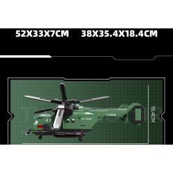 JIESTAR 58008 non  MÁY BAY TRỰC THĂNG CÁNH QUẠT ĐÔI bộ đồ chơi xếp lắp ráp ghép mô hình Computer Games TWIN-ROTOR HELICOPTER Trò Chơi 705 khối