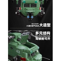 JIESTAR 58008 non  MÁY BAY TRỰC THĂNG CÁNH QUẠT ĐÔI bộ đồ chơi xếp lắp ráp ghép mô hình Computer Games TWIN-ROTOR HELICOPTER Trò Chơi 705 khối