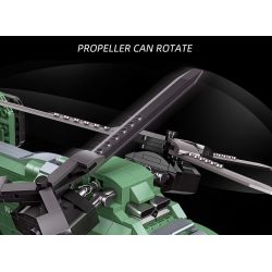 JIESTAR 58008 non  MÁY BAY TRỰC THĂNG CÁNH QUẠT ĐÔI bộ đồ chơi xếp lắp ráp ghép mô hình Computer Games TWIN-ROTOR HELICOPTER Trò Chơi 705 khối