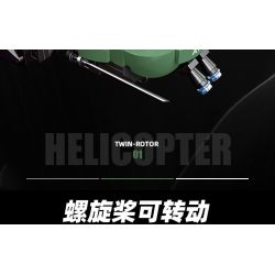 JIESTAR 58008 non  MÁY BAY TRỰC THĂNG CÁNH QUẠT ĐÔI bộ đồ chơi xếp lắp ráp ghép mô hình Computer Games TWIN-ROTOR HELICOPTER Trò Chơi 705 khối