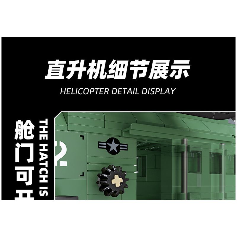 JIESTAR 58008 non  MÁY BAY TRỰC THĂNG CÁNH QUẠT ĐÔI bộ đồ chơi xếp lắp ráp ghép mô hình Computer Games TWIN-ROTOR HELICOPTER Trò Chơi 705 khối