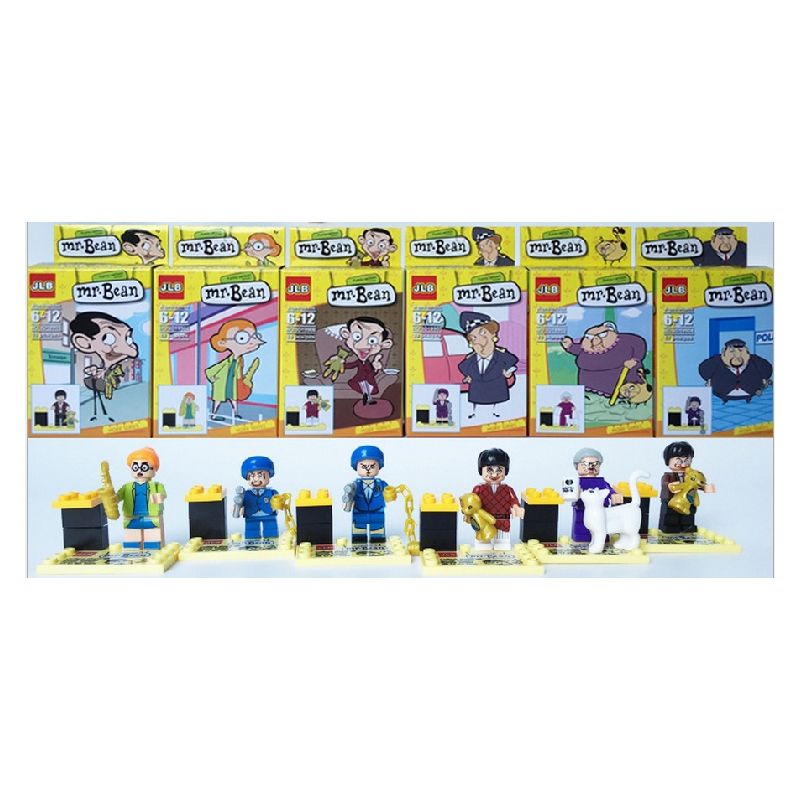 JLB 3D19901 3D19902 3D19903 3D19904 3D19905 3D19906 non Lego MR. BEAN NHÂN VẬT NHỎ 6 LOẠI bộ đồ chơi xếp lắp ráp ghép mô hình Collectable Minifigures Búp Bê Sưu Tầm