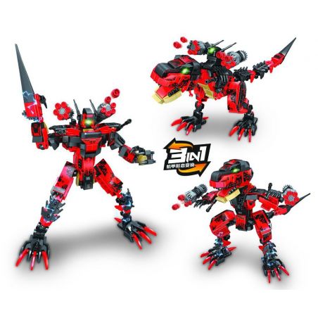 Winner 5125 non  RÂU RỒNG bộ đồ chơi xếp lắp ráp ghép mô hình MECHA DINOSAUR 308 khối