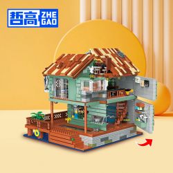 ZHEGAO 00423 non  NHÀ HÀNG CẢNG bộ đồ chơi xếp lắp ráp ghép mô hình Creator Expert Chuyên Gia Sáng Tạo 2093 khối