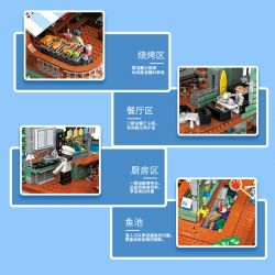 ZHEGAO 00423 non  NHÀ HÀNG CẢNG bộ đồ chơi xếp lắp ráp ghép mô hình Creator Expert Chuyên Gia Sáng Tạo 2093 khối