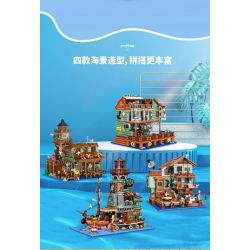 ZHEGAO 00423 non  NHÀ HÀNG CẢNG bộ đồ chơi xếp lắp ráp ghép mô hình Creator Expert Chuyên Gia Sáng Tạo 2093 khối