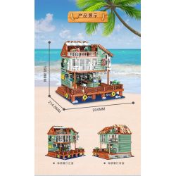 ZHEGAO 00423 non  NHÀ HÀNG CẢNG bộ đồ chơi xếp lắp ráp ghép mô hình Creator Expert Chuyên Gia Sáng Tạo 2093 khối