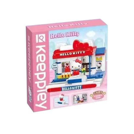 KEEPPLEY K20807 20807 non  NHÀ GA HIỆN ĐẠI HUAYANG bộ đồ chơi xếp lắp ráp ghép mô hình Hello Kitty